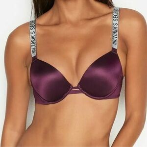 VS Bombshell Plunge Rhinestone Strap Bra Size 38DD